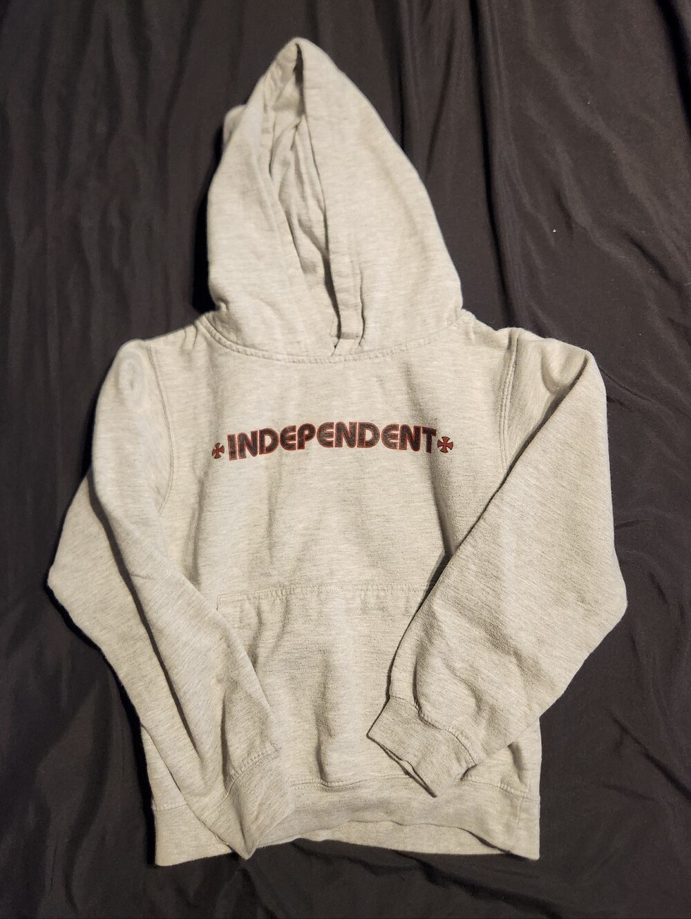 Kids Independent Logo Grey Hoodie